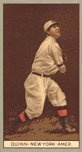 1912 Brown Backgrounds Red Cycle Jack Quinn #152 Baseball Card
