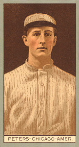 1912 Brown Backgrounds Red Cycle O.C. Peters #150 Baseball Card