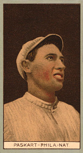 1912 Brown Backgrounds Red Cycle George Paskart #147 Baseball Card