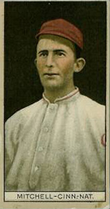 1912 Brown Backgrounds Red Cycle Mike Mitchell #129 Baseball Card