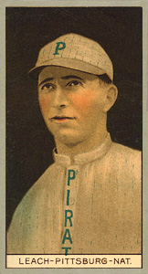 1912 Brown Backgrounds Red Cycle Thomas W. Leach #100 Baseball Card