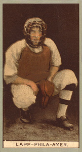 1912 Brown Backgrounds Red Cycle Jack Lapp #98 Baseball Card
