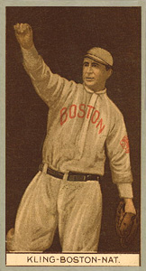 1912 Brown Backgrounds Red Cycle John Kling #90 Baseball Card
