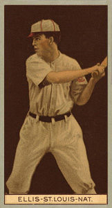 1912 Brown Backgrounds Red Cycle George Ellis #53 Baseball Card