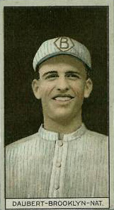 1912 Brown Backgrounds Red Cycle John Daubert #40 Baseball Card