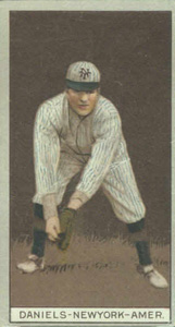 1912 Brown Backgrounds Red Cycle Bert Daniels #39 Baseball Card