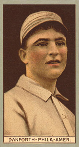 1912 Brown Backgrounds Red Cycle Dave Danforth #38 Baseball Card