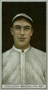 1912 Brown Backgrounds Red Cycle Robert Coulson #34 Baseball Card