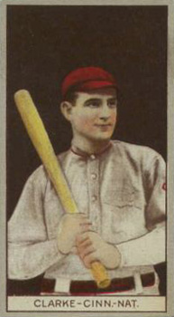 1912 Brown Backgrounds Red Cycle Tom Clarke #31 Baseball Card