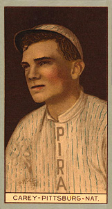 1912 Brown Backgrounds Red Cycle Max Carey #26 Baseball Card