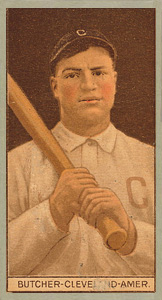 1912 Brown Backgrounds Red Cycle Henry (Hank) Butcher #22 Baseball Card
