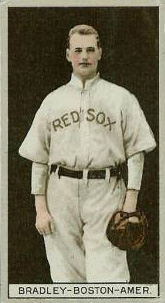 1912 Brown Backgrounds Red Cycle Hugh Bradley #19 Baseball Card