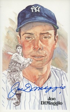 1980 Perez-Steele HOF Postcard Autograph Joe DiMaggio #75 Baseball Card
