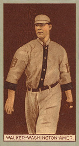 1912 Brown Backgrounds Red Cross Ed (Dixie) Walker #189 Baseball Card