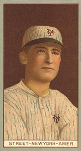 1912 Brown Backgrounds Red Cross Charles (Gabby) Street #177 Baseball Card