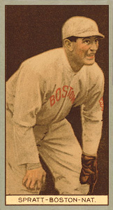 1912 Brown Backgrounds Red Cross Harry Lee Spratt #171 Baseball Card