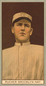 1912 Brown Backgrounds Red Cross Napoleon Rucker #157 Baseball Card