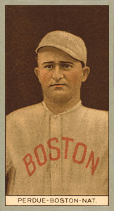 1912 Brown Backgrounds Red Cross Herbert Perdue #149 Baseball Card
