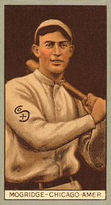 1912 Brown Backgrounds Red Cross Geo. Mogridge #130 Baseball Card