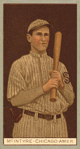 1912 Brown Backgrounds Red Cross Matthew McIntyre #120 Baseball Card