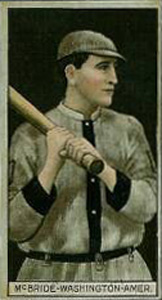 1912 Brown Backgrounds Red Cross George McBride #115 Baseball Card