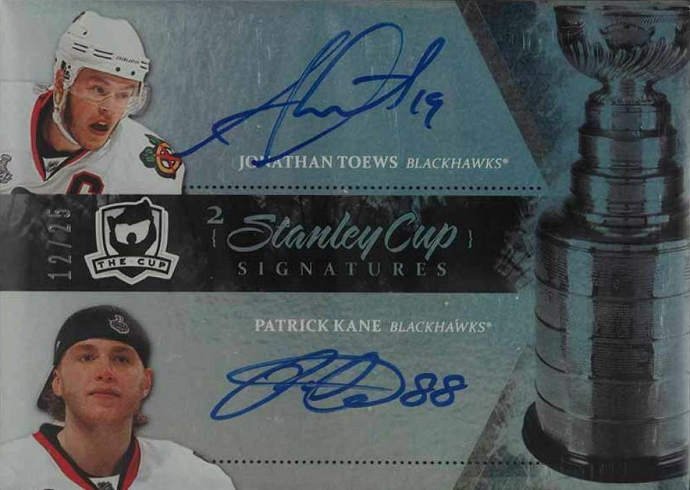 2010 Upper Deck the Cup Stanley Cup Signatures Dual Toews/Kane #SC2TK Hockey Card
