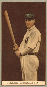 1912 Brown Backgrounds Red Cross Edgar Lennox #102 Baseball Card