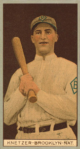 1912 Brown Backgrounds Red Cross Elmer Knetzer #92 Baseball Card