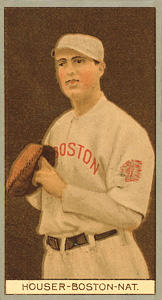 1912 Brown Backgrounds Red Cross Ben Houser #84 Baseball Card