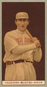 1912 Brown Backgrounds Red Cross Casey Hageman #71 Baseball Card