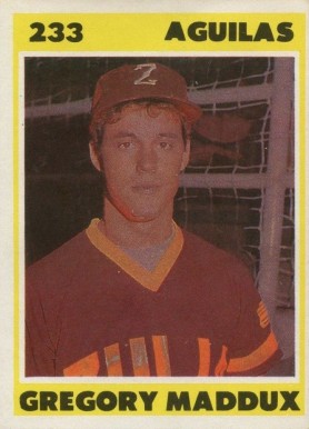 1987 Venezuelan League Stickers Greg Maddux #233 Baseball Card