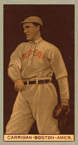 1912 Brown Backgrounds Red Cross William Carrigan #27 Baseball Card