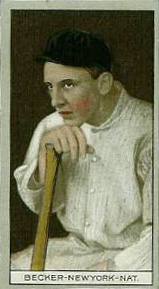 1912 Brown Backgrounds Red Cross Beals Becker #10 Baseball Card