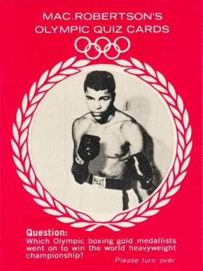 1964 MacRobertson's Olympic Quiz Cards Cassius Clay # Other Sports Card