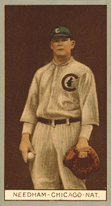 1912 Brown Backgrounds Common back Thomas Needham #138 Baseball Card