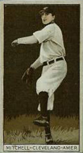 1912 Brown Backgrounds Common back Mike Mitchell # Baseball Card