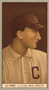 1912 Brown Backgrounds Common back GEORGE-CLEVELAND-AMER. # Baseball Card