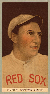 1912 Brown Backgrounds Common back ENGLE-BOSTON-AMER. # Baseball Card