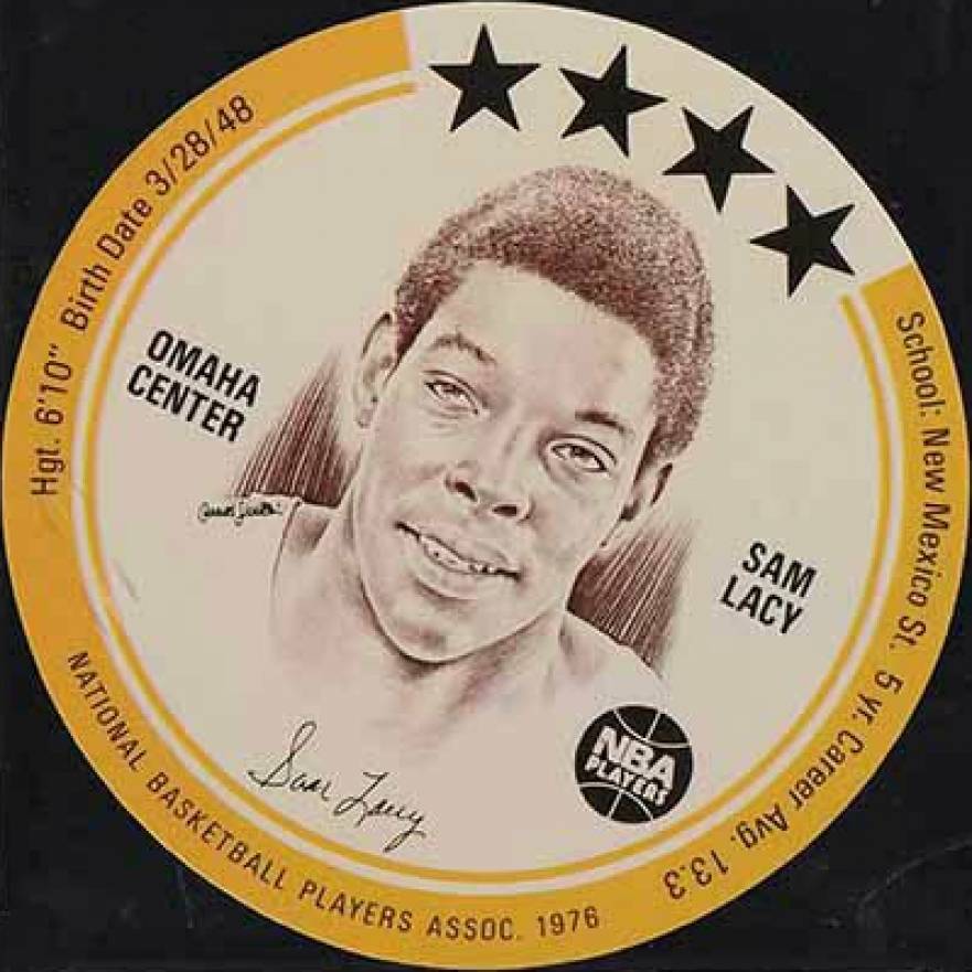 1976 Buckmans Discs Sam Lacy # Basketball Card