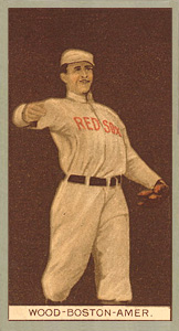 1912 Brown Backgrounds Broadleaf Joe Wood #202 Baseball Card
