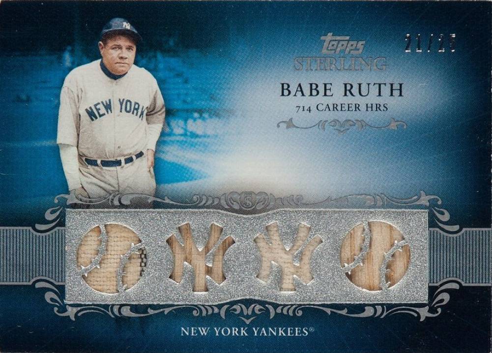 2009 Topps Sterling Career Chronicles Relics Babe Ruth #1 Baseball Card