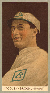 1912 Brown Backgrounds Broadleaf Bert Tooley #184 Baseball Card