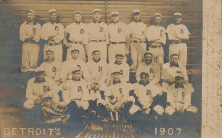 1907 Real Photo Postcard Detroit Tigers # Baseball Card
