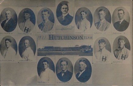 1907 Real Photo Postcard Hutchinson Team # Baseball Card