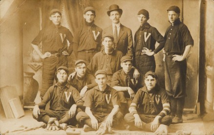 1907 Real Photo Postcard Victor Mills Baseball Team # Baseball Card