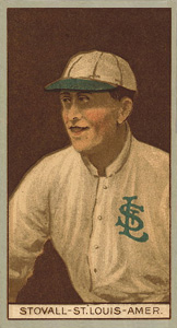 1912 Brown Backgrounds Broadleaf George Stovall #176 Baseball Card