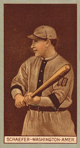1912 Brown Backgrounds Broadleaf Germany Schaefer #161 Baseball Card