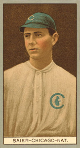 1912 Brown Backgrounds Broadleaf Victor Saier #159 Baseball Card