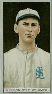 1912 Brown Backgrounds Broadleaf Red Nelson #139 Baseball Card