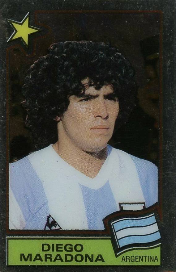 1981 Panini Football Superstars  Diego Maradona # Soccer Card